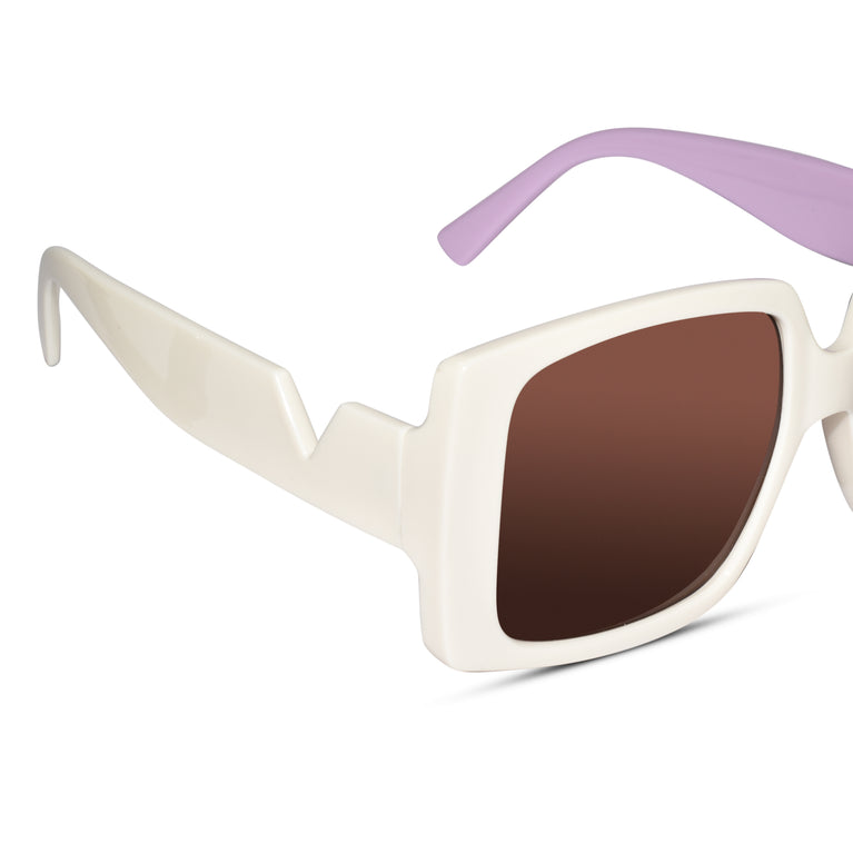 white rectangular Sunglasses for women