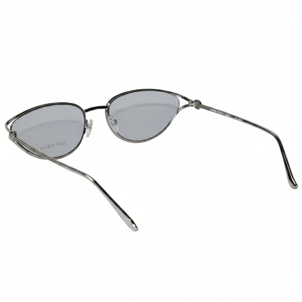 Oval Sunglasses Gold Metal Frame Pink Lens Sunglasses For Women-ELS2026S09-GRY SILVER