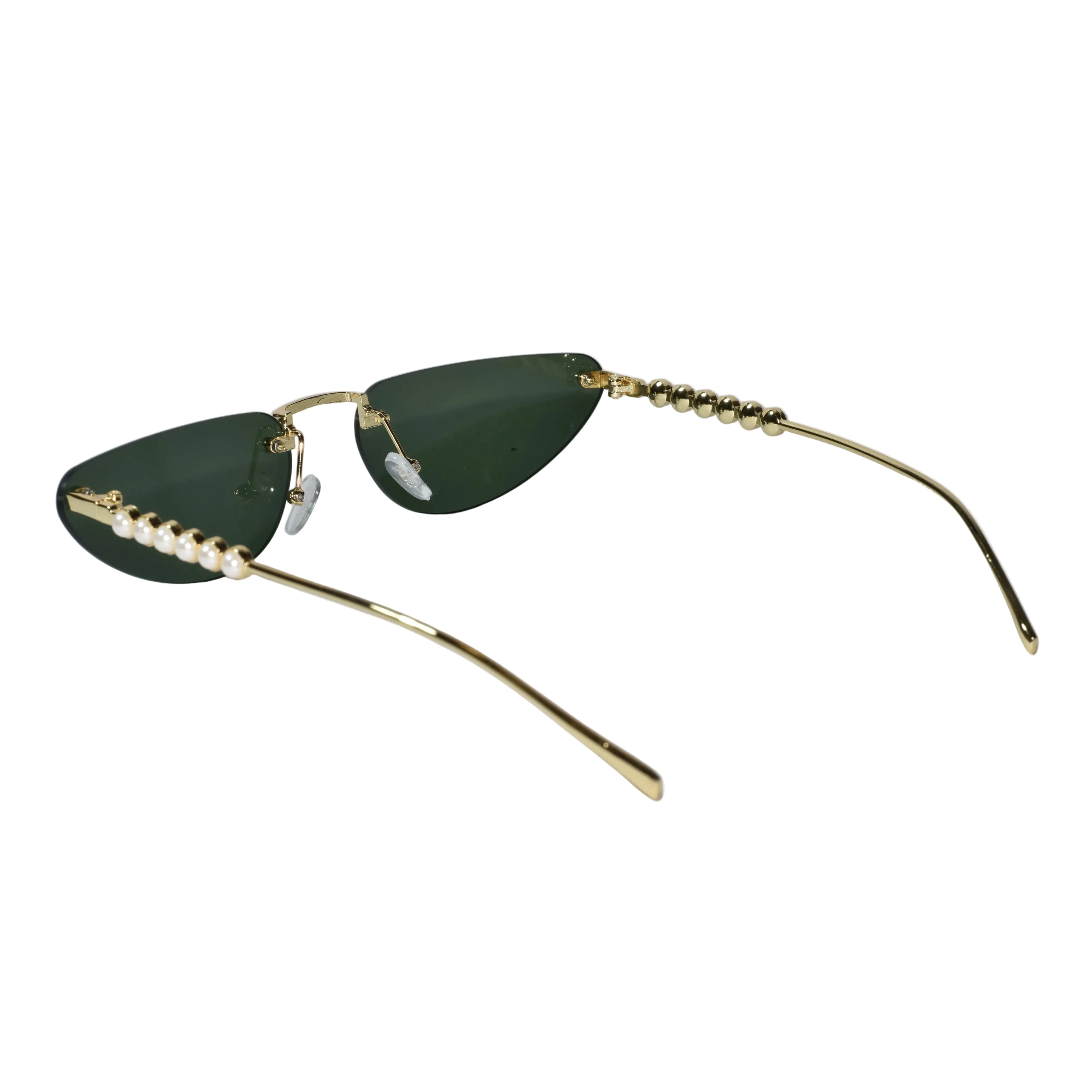 Rimless Cat Eye Sunglasses for Women ELS2026S12-GRN GLD