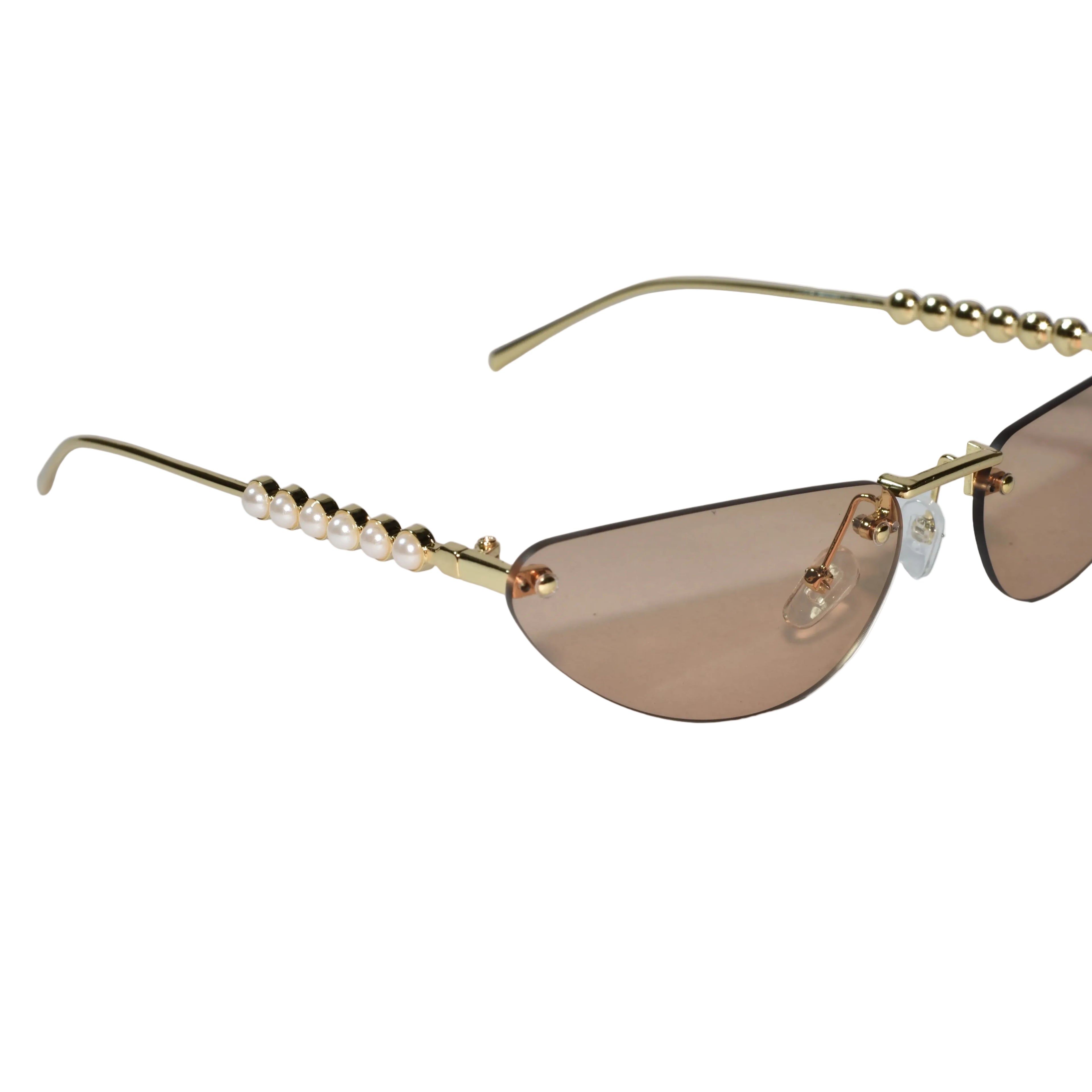 Rimless Cat Eye Sunglasses for Women ELS2026S12-PNK GLD