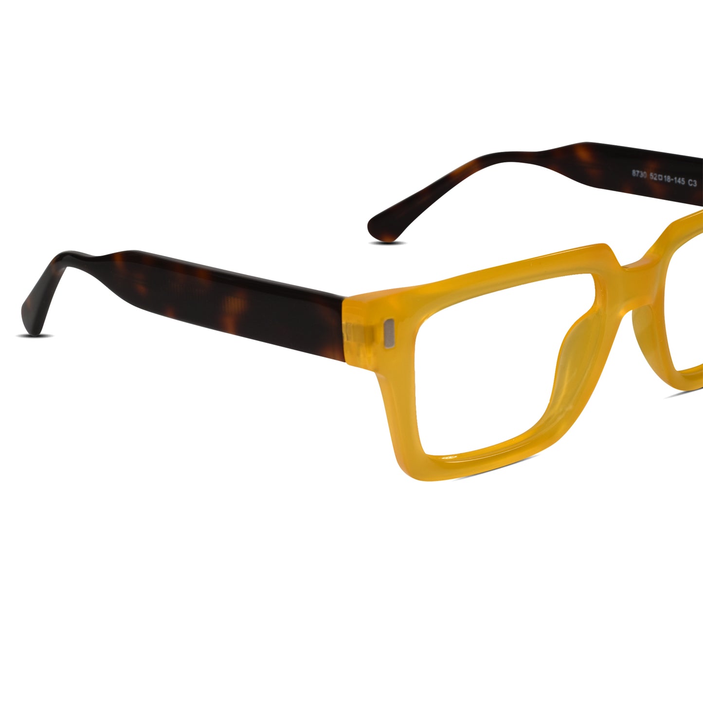 Bold Yellow Clip-on Eyeglasses for Men & Women