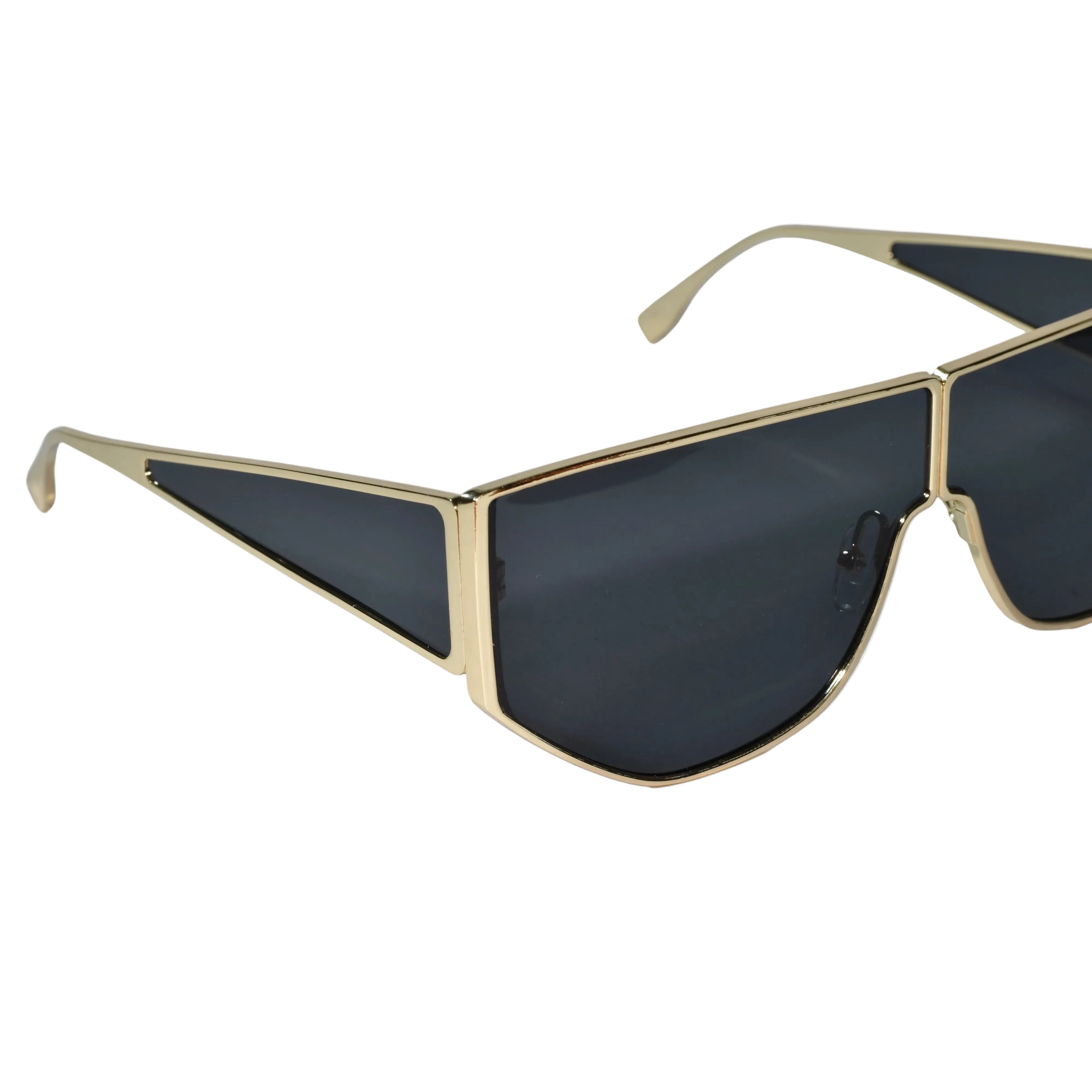 Stylish Geometric Sunglasses for Men-ELS2026S05-BLK GLD