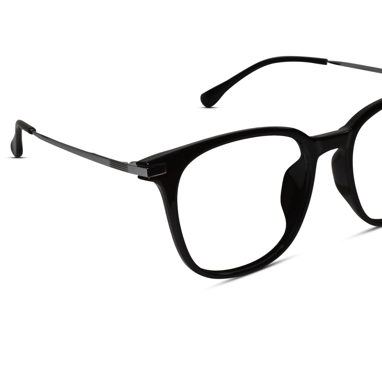 Metal Black Square Eyeglasses Men & Women