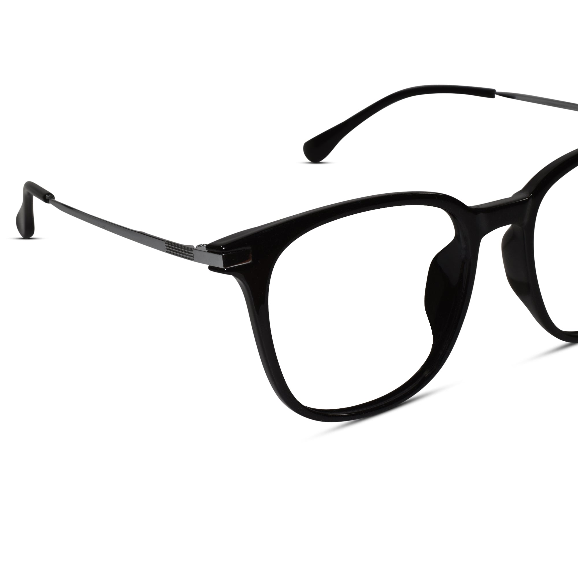Metal Black Square Eyeglasses Men & Women ELE6009-BLK