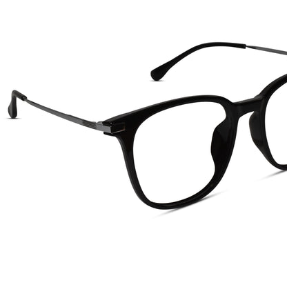 Metal Black Square Eyeglasses Men & Women