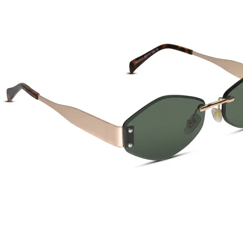 Hexa Designer Pink Rimless Sunglasses