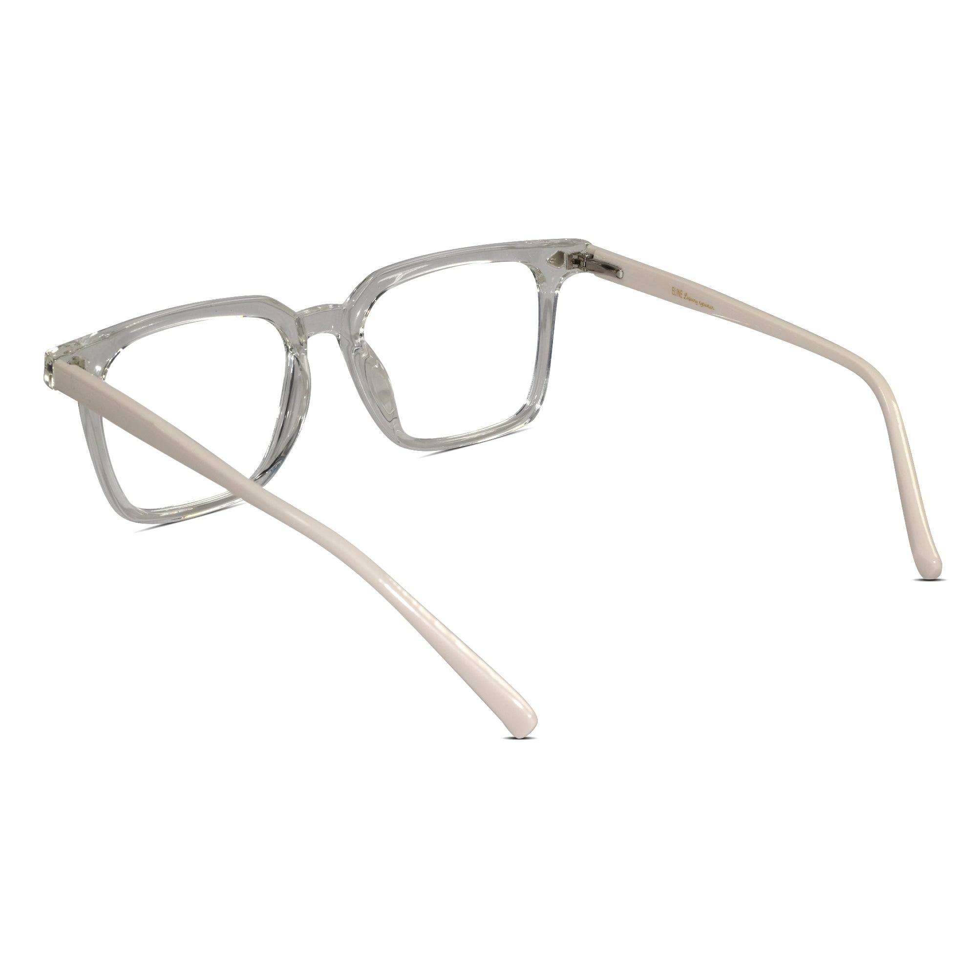 Transparent Square Eyeglasses For Men & Women ELS27015-TRANS