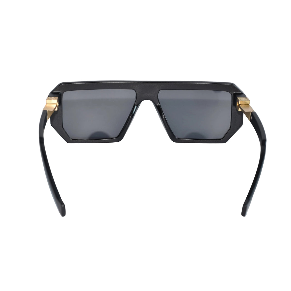 Designer Retro Matt  Black Sunglasses For Men LKS8725-BLK