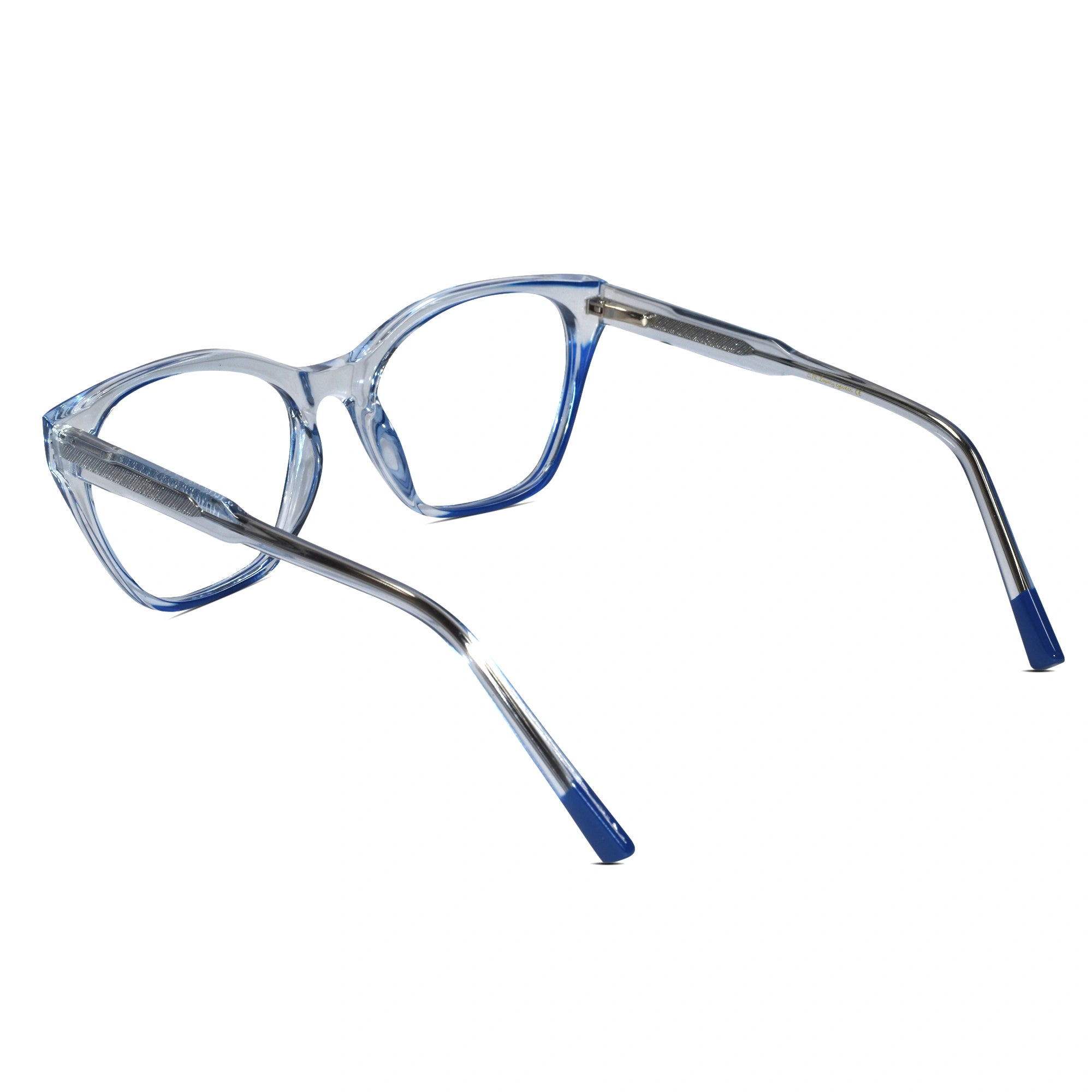 Crystal Dual Tone Cateye Eyeglasses For Women ELE2578-BLU