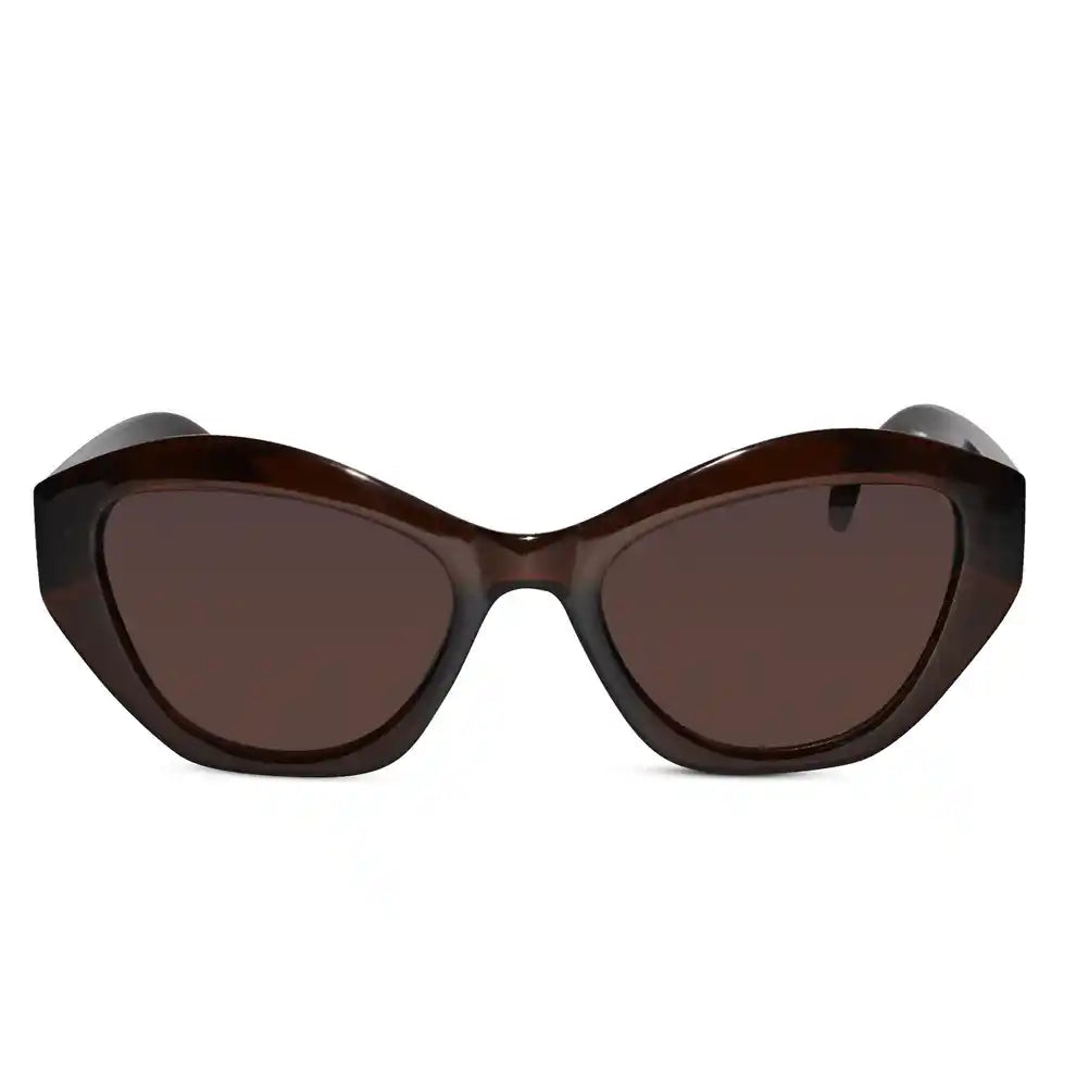 Brown Cateye Sunglasses For Women LKS9526-BRN