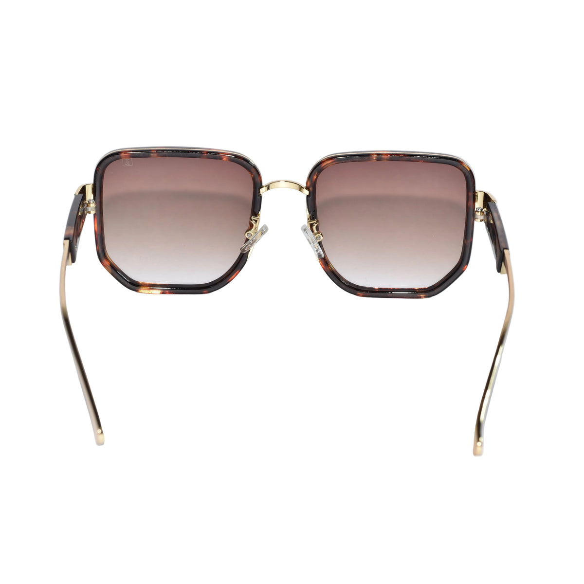 Oversize Brown with Golden  Square Sunglasses For Women ELST006-BRN