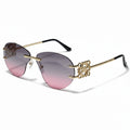 Luxury Rimless Sunglasses for Women ELS2026S013-PNK GLD