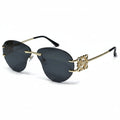 Luxury Rimless Sunglasses for Women ELS2026S013-BLK GLD
