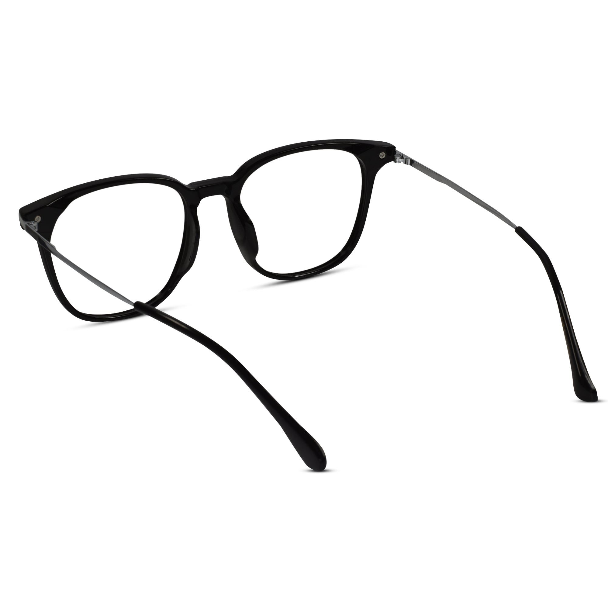 Metal Black Square Eyeglasses Men & Women ELE6009-BLK