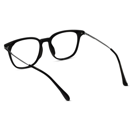 Metal Black Square Eyeglasses Men & Women