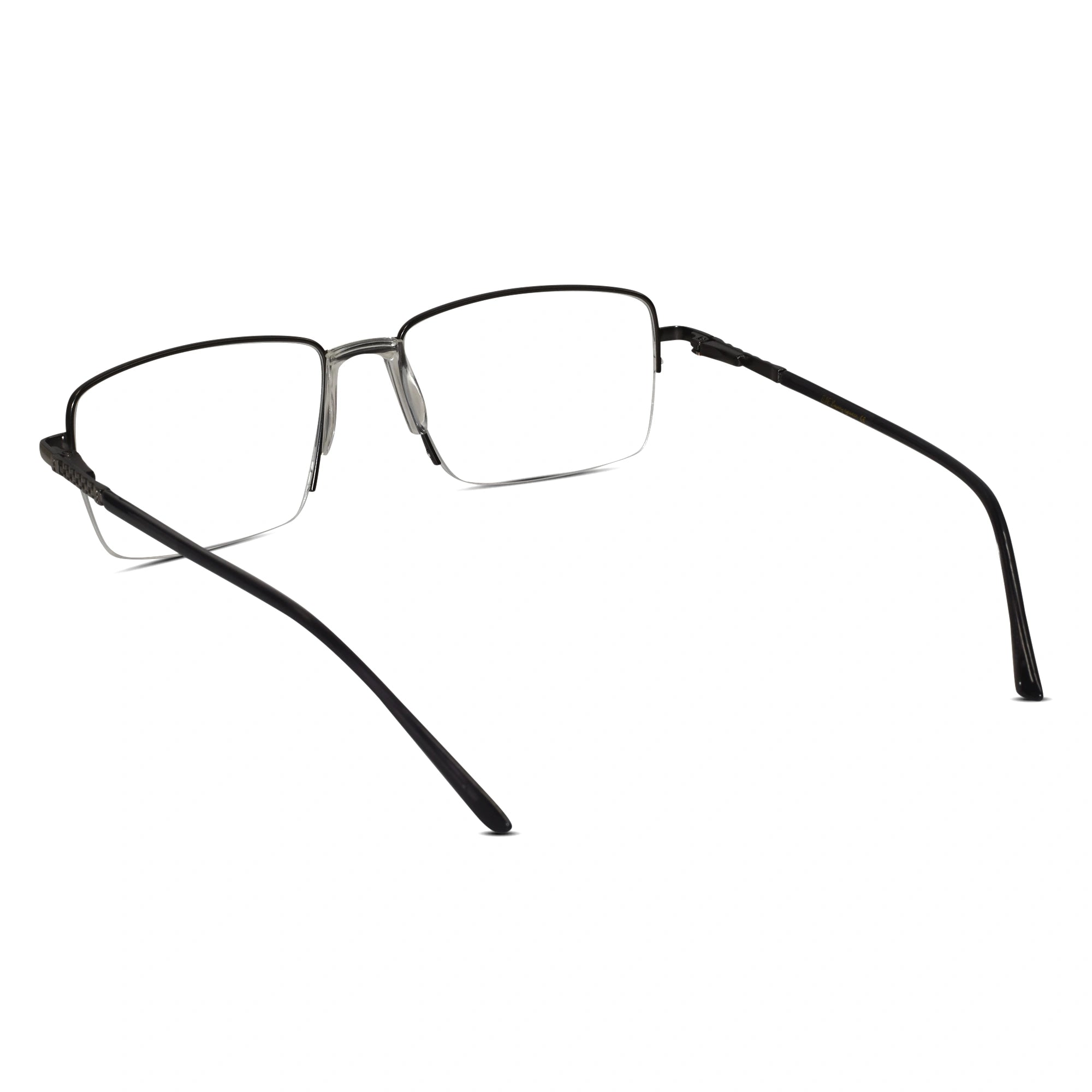 Designer Half Farme Reactngular Eyeglasses For Men ELE62031-GRY