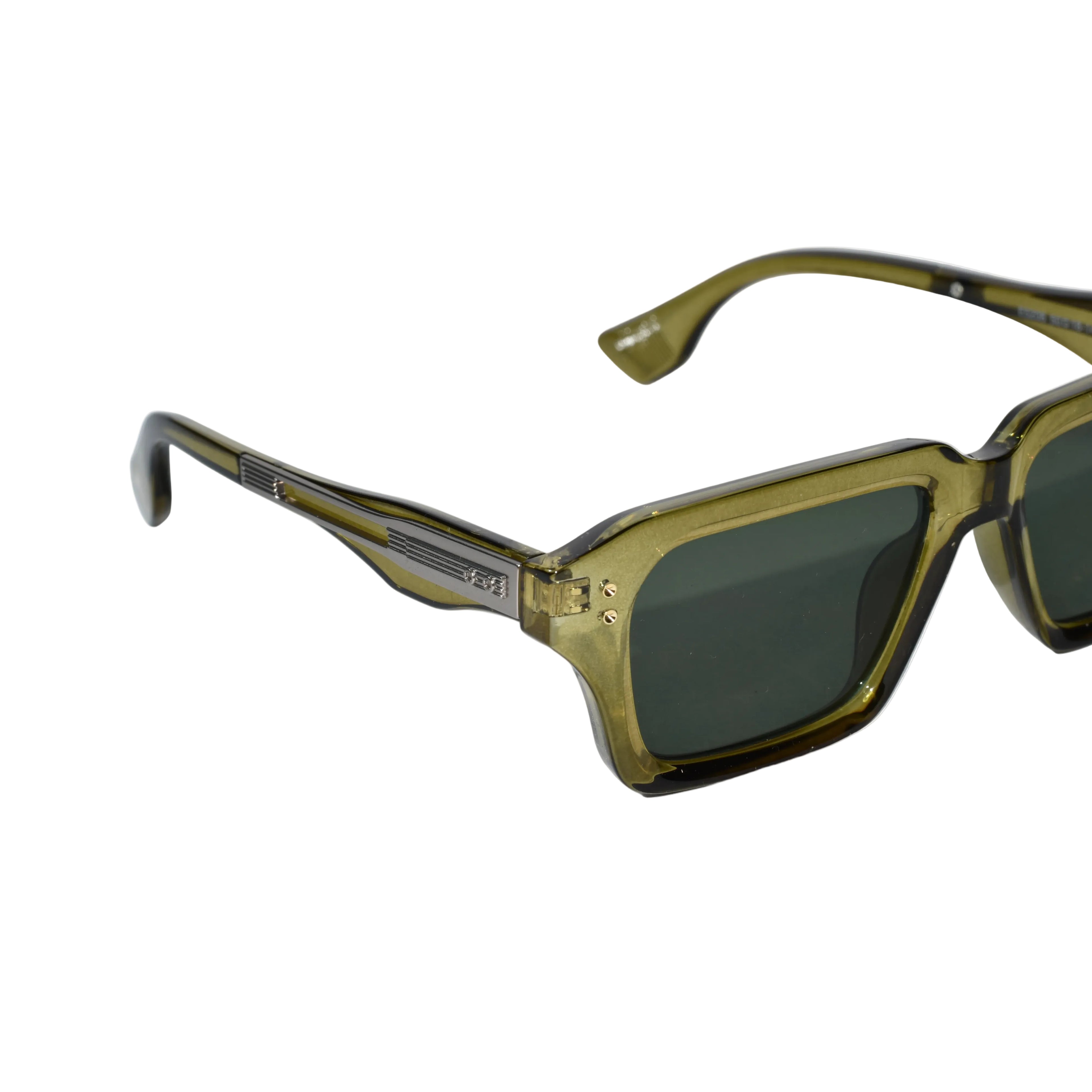 Black Square Sunglasses for Men & Women ELS2026S015-GRN