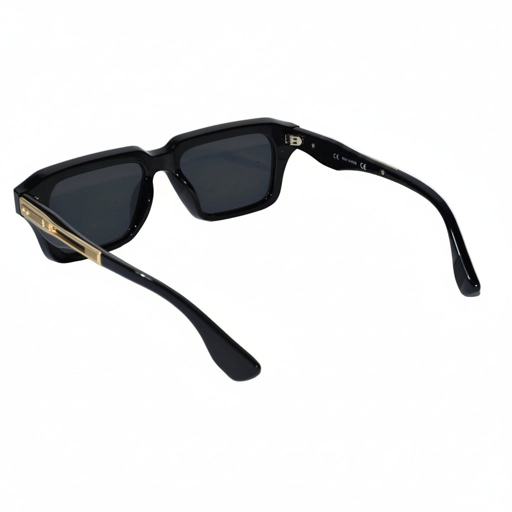 Black Square Sunglasses for Men & Women ELS2026S015-BLK