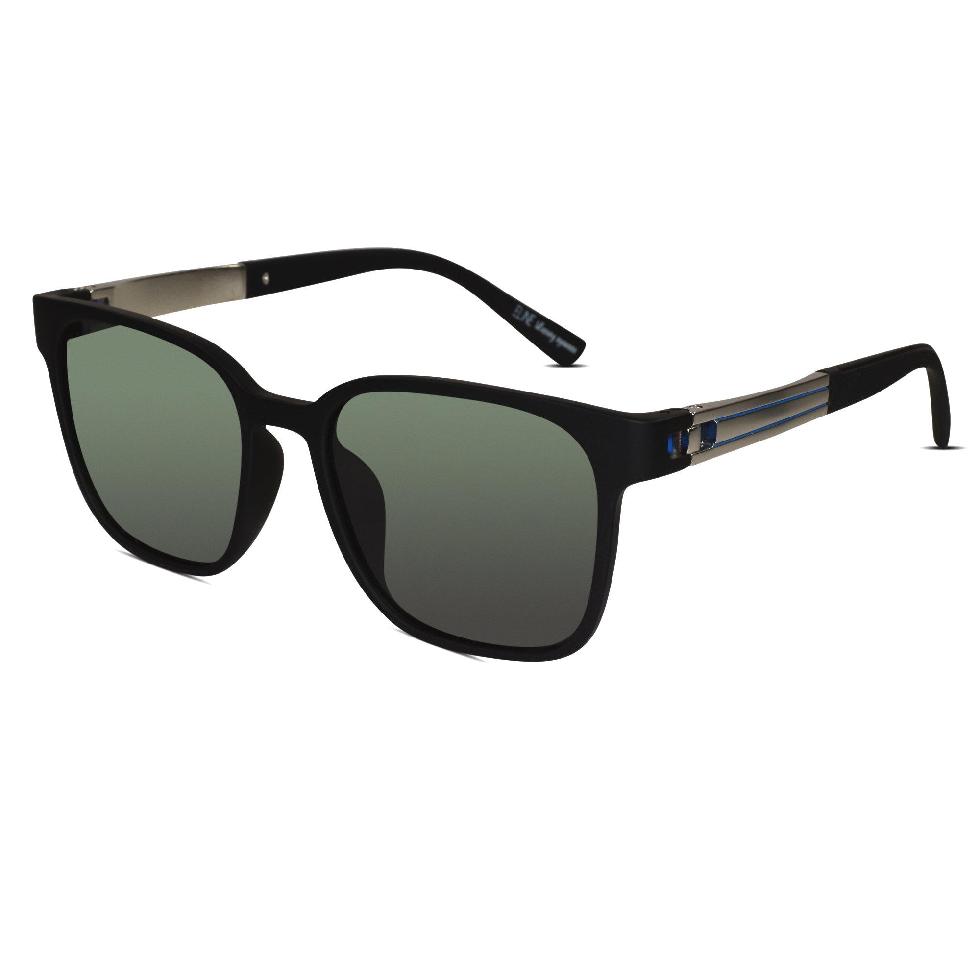 Designer Black Square Sunglasses For Men LKS8257-BLK