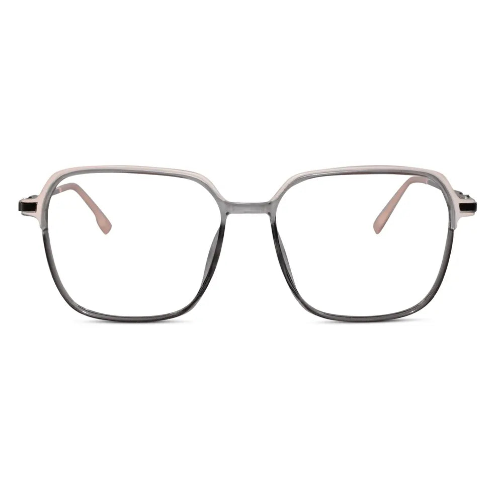 Dual Tone Matt Pink with Shiny Grey Oversize Eyeglasses