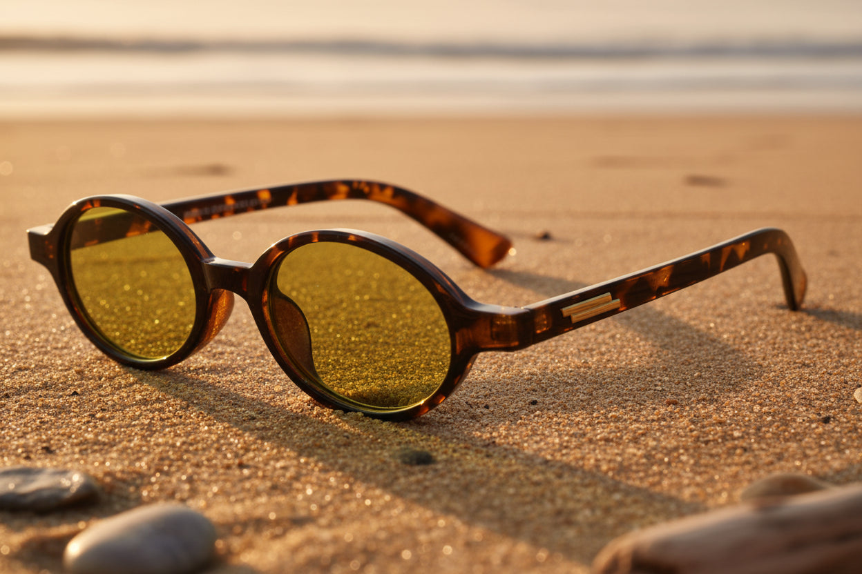 Round Sunglasses for Men & Women ELS2026S07-DA BRN
