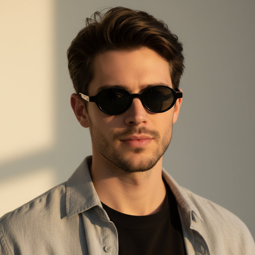 Round Sunglasses for Men & Women ELS2026S07-BLK