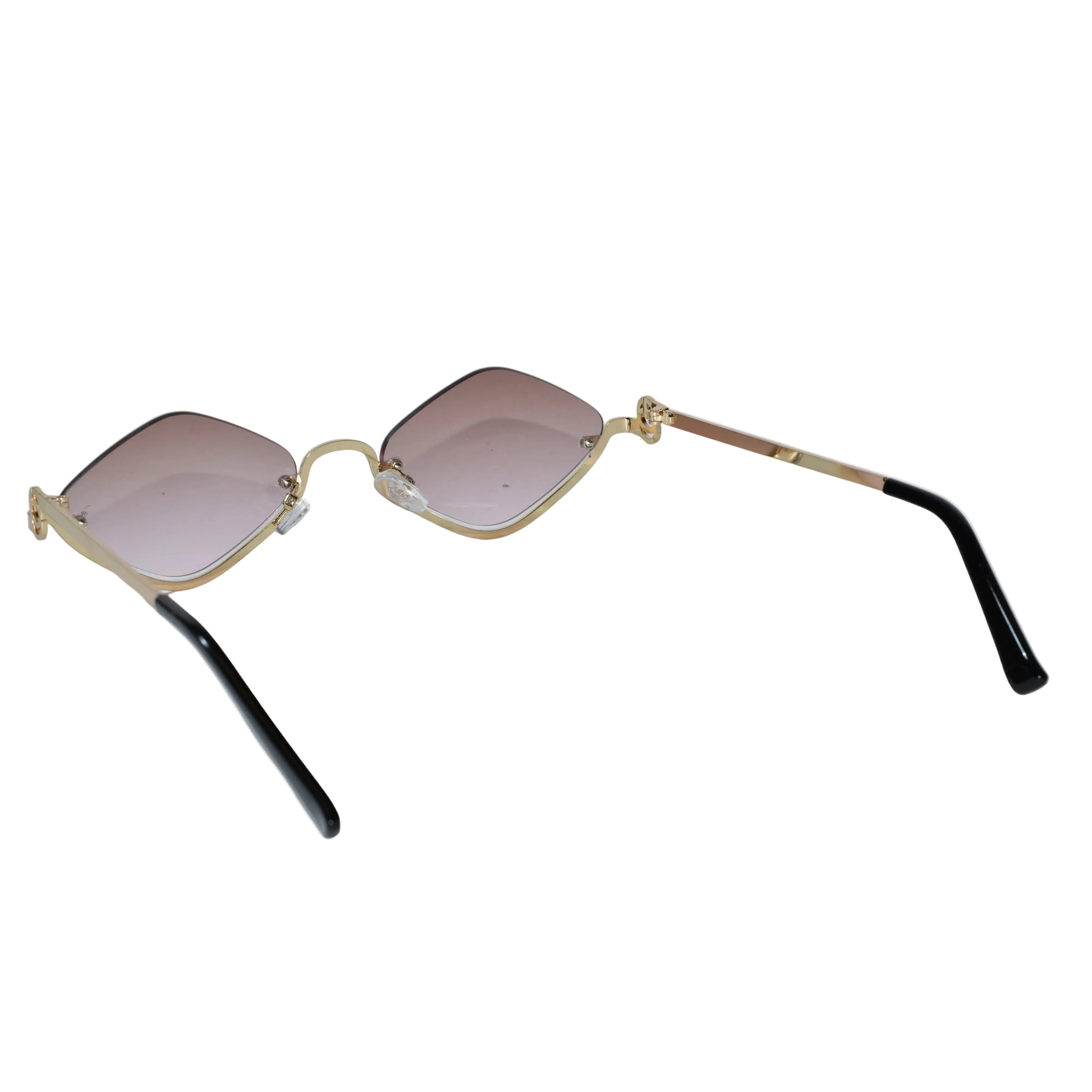 Stylish Rimless Square Sunglasses For Women LKSG30-BRN GLD