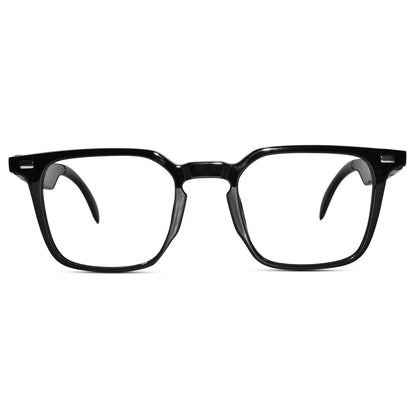 Side view of Smart Black Square Eyeglasses for Men – modern square design with comfortable temples