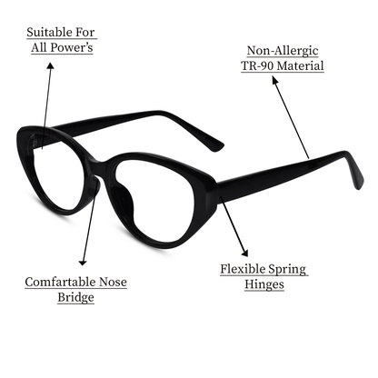 Brown Cateye Eyeglasses For Women & Computer Glasses