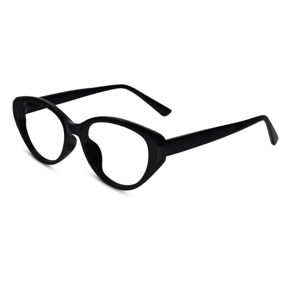 Front view of cateye eyeglasses for women stylish computer glasses for eye strain and trendy womens glasses frame
