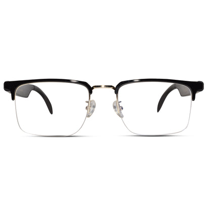 Smart Half Farme Black-Gold Eyeglasses For Men