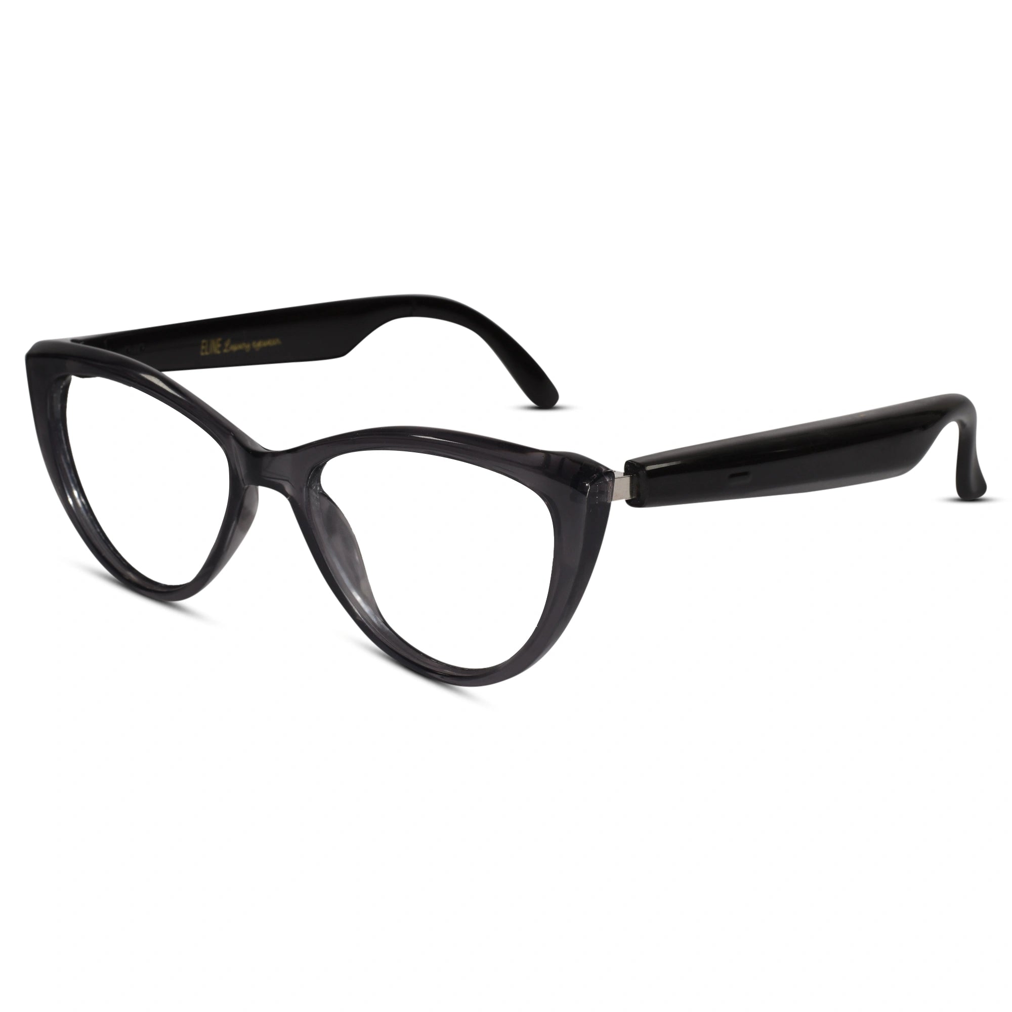 Bluetooth Smart Black Cat-Eye Eyeglasses For Women LKE333-BLK