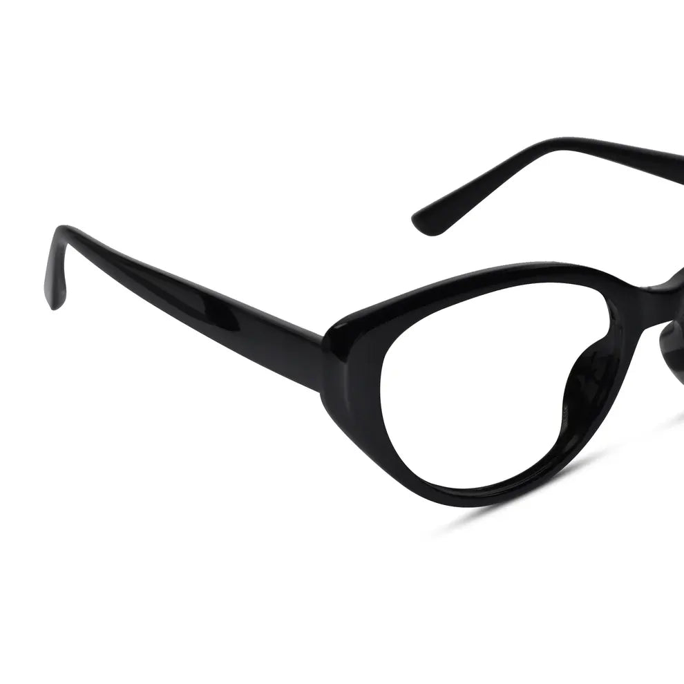 Close-up of cateye eyeglass frame for women detailed computer glass design with lightweight and glossy finish
