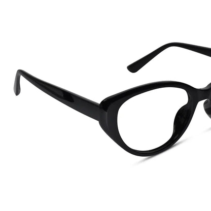 Close-up of cateye eyeglass frame for women detailed computer glass design with lightweight and glossy finish