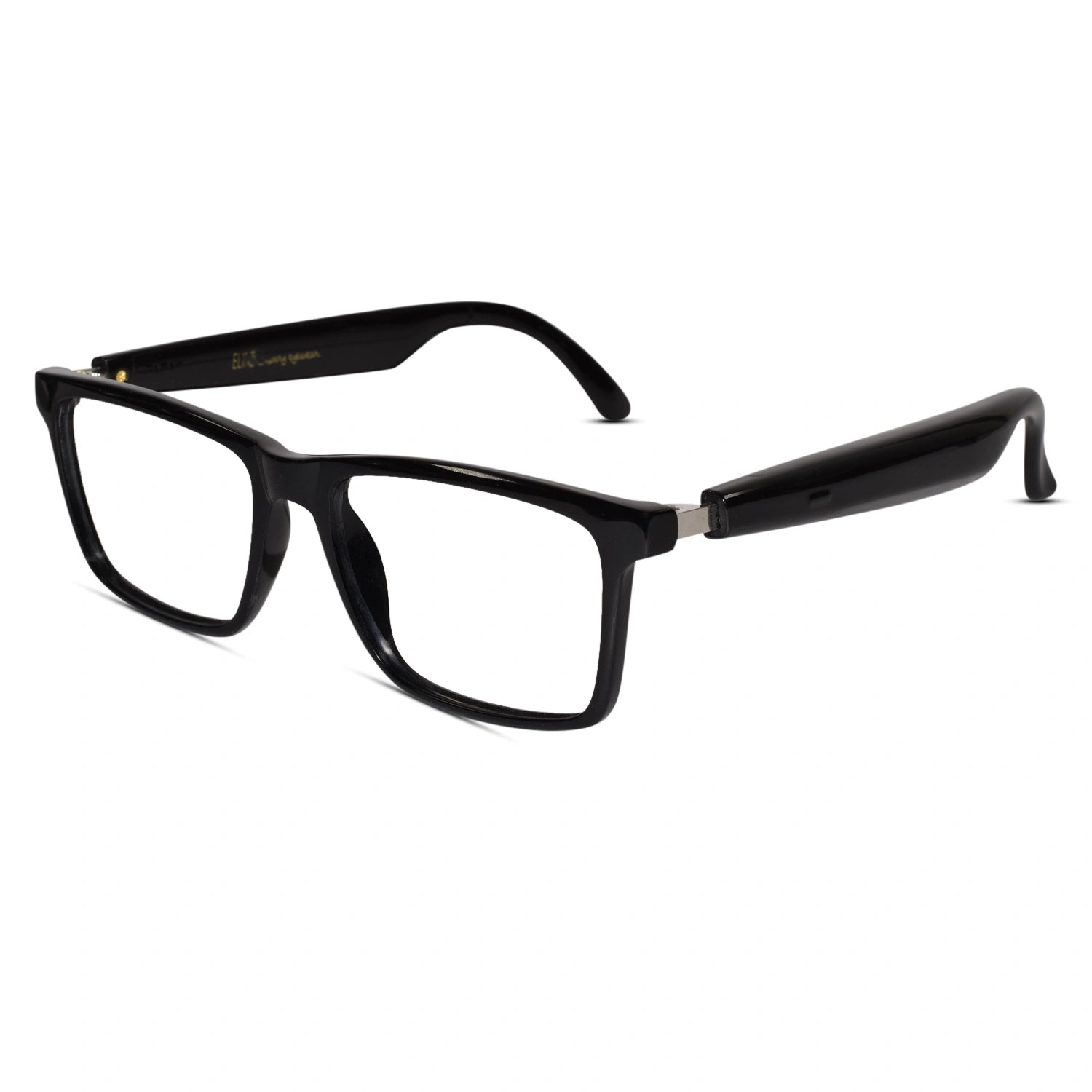 Smart Rectangular Eyeglasses For Men & Women ELE333-17-BLK