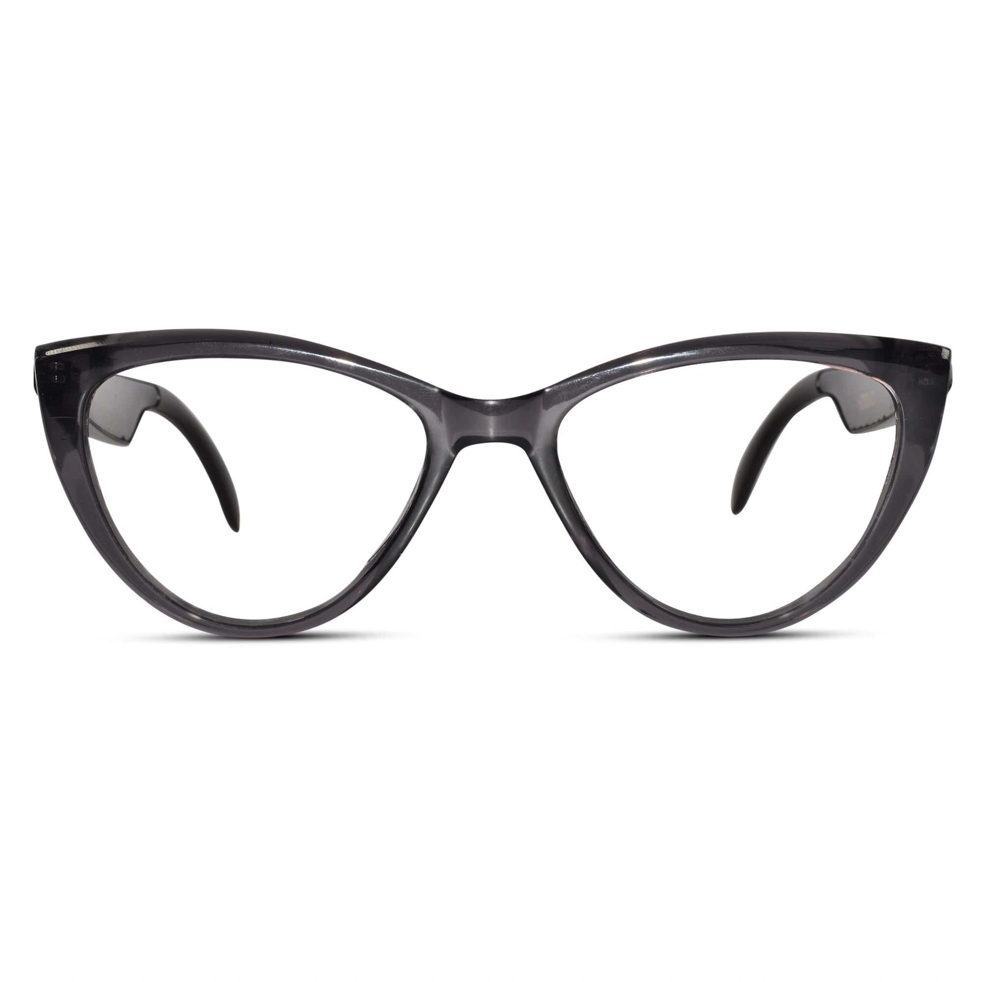 Front view of Smart Black Cat-Eye Stylish eyeglass frames with a professional look.Best mens eyeglasses fashion trends