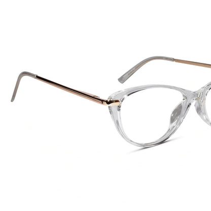 Brown Animal Print  With Golden Cat eye Eyeglasses
