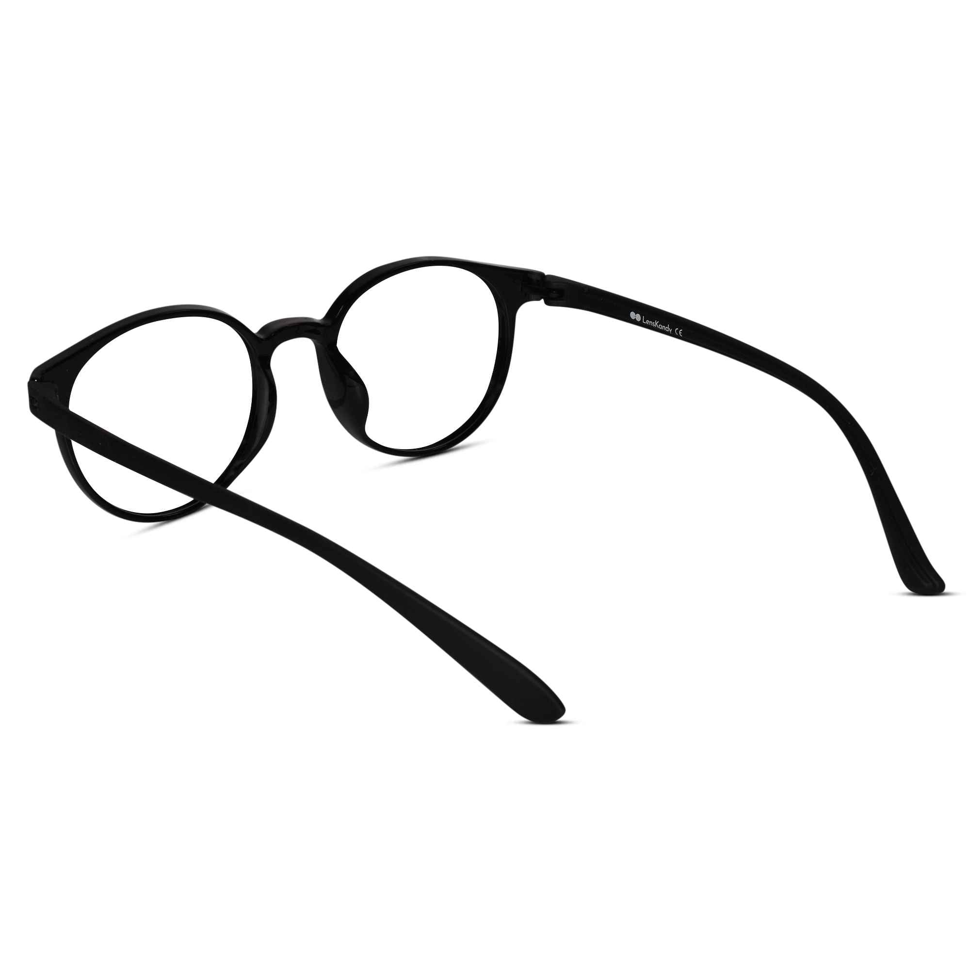 Round Full Rim Matt-Black Eyeglasses For Men & Women