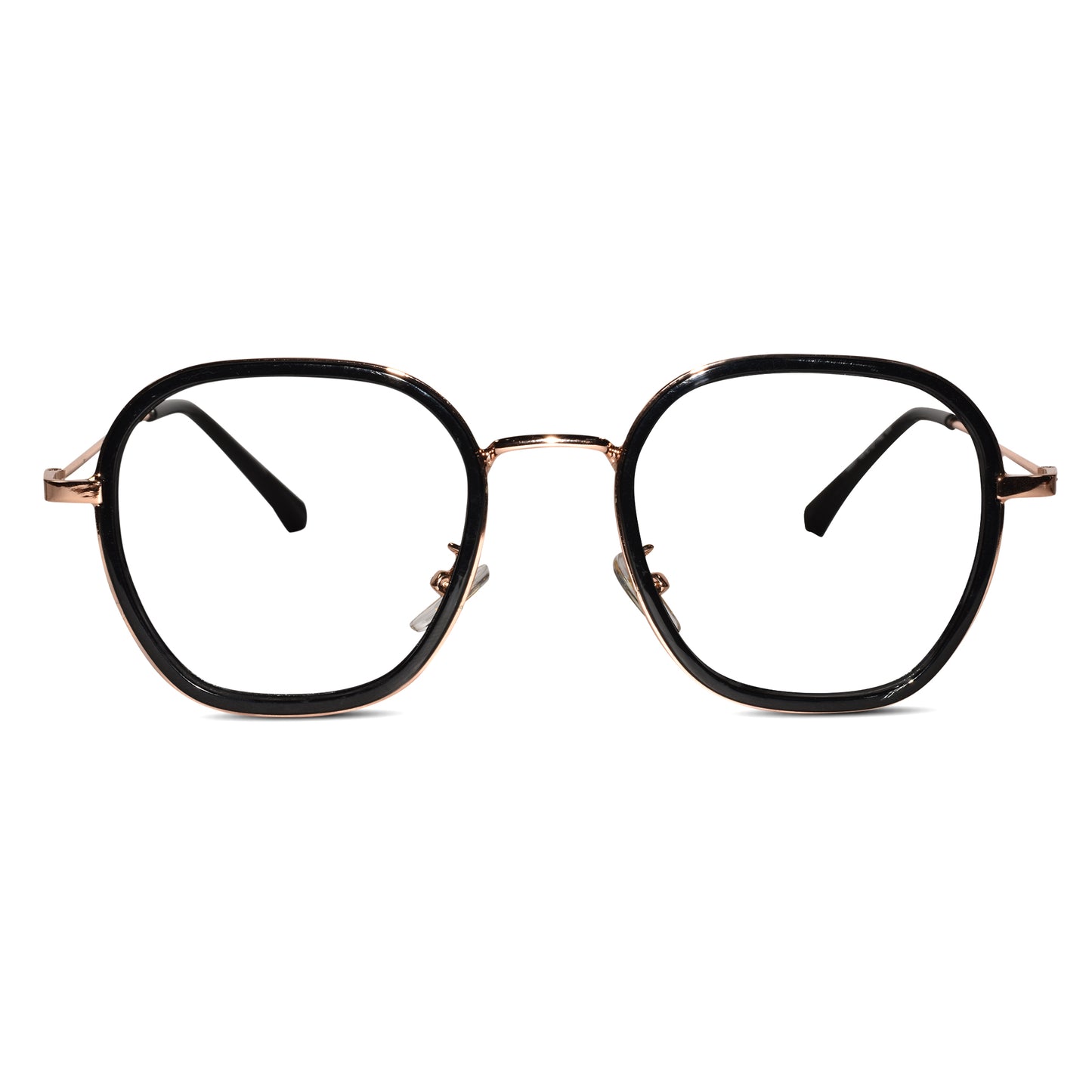 Rose Gold Round Shape Eyeglasses For Men & Women