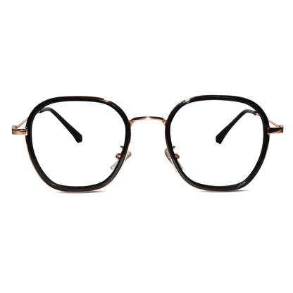 Rose Gold Round Shape Eyeglasses For Men & Women
