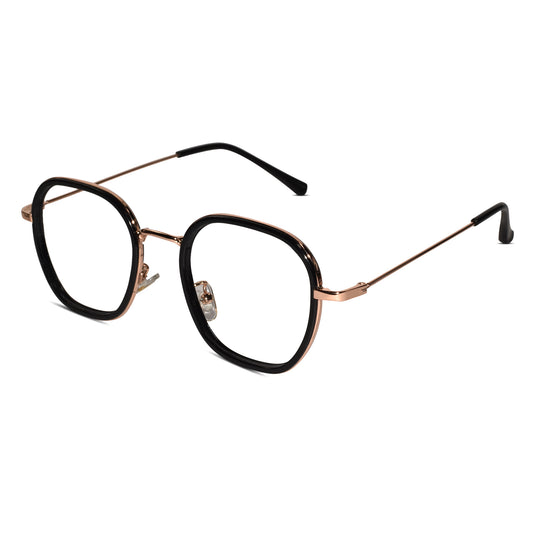 Rose Gold Round Shape Eyeglasses For Men & Women