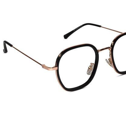 Rose Gold Round Shape Eyeglasses For Men & Women