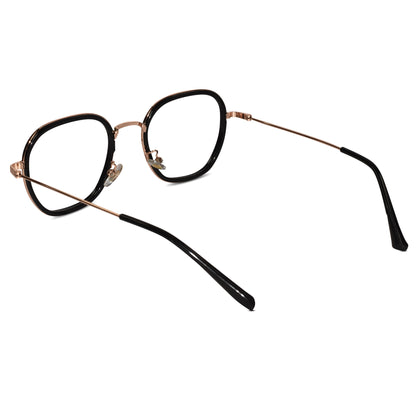 Rose Gold Round Shape Eyeglasses For Men & Women