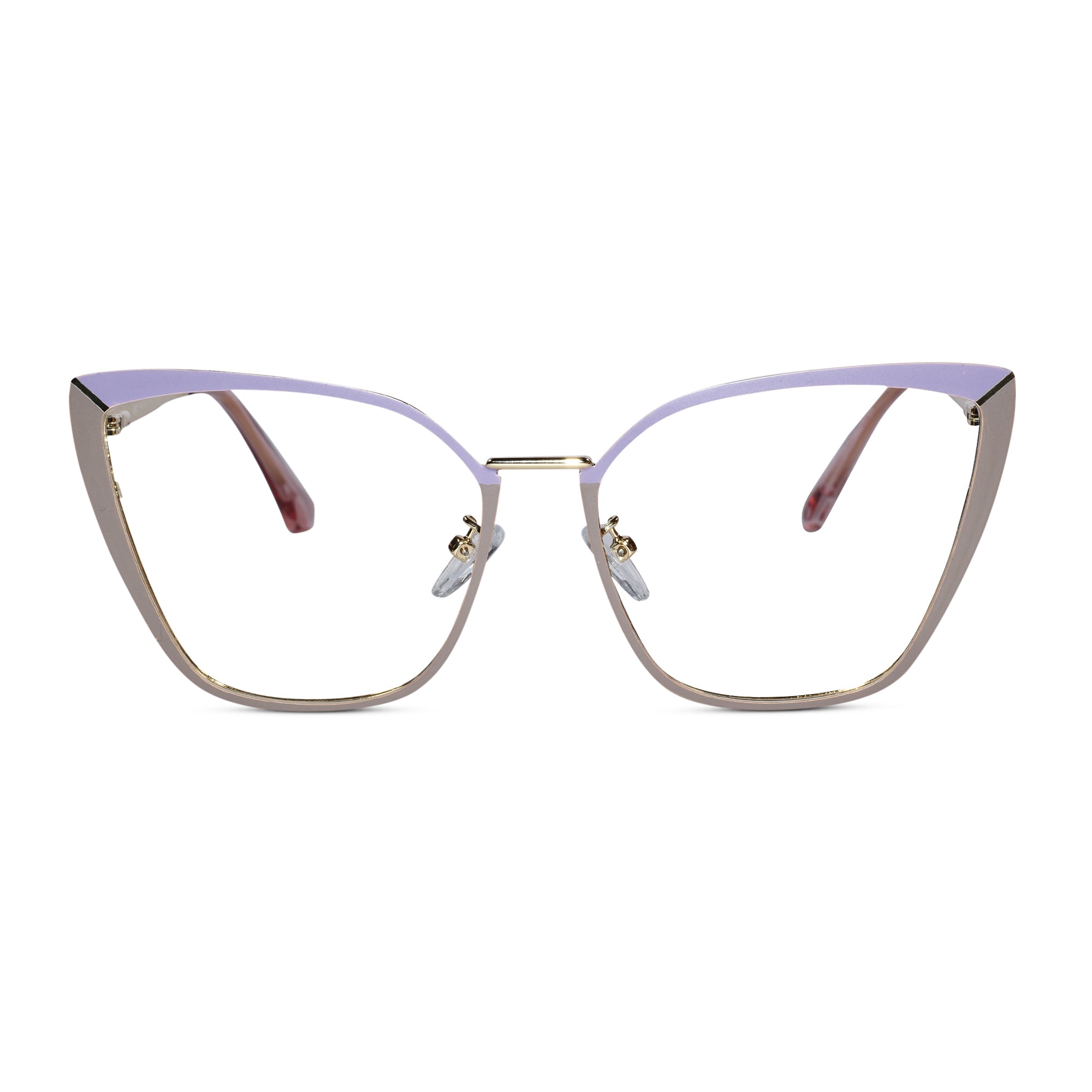 Crystal Purpl Cat eye Eyeglasses For Women LKE9702-PURPL