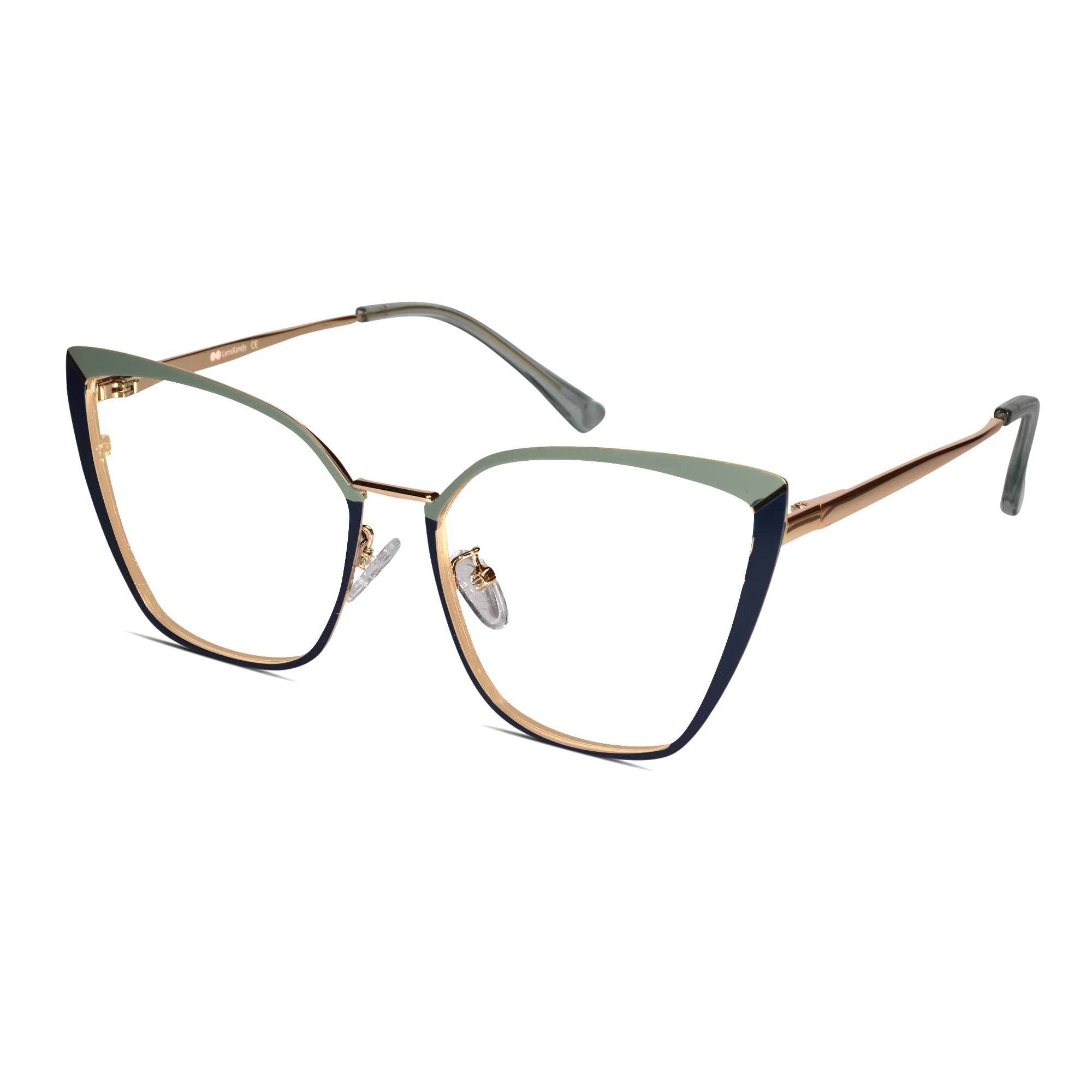 Shop Women Green Cat eye Computer Eyeglasses with zero power for Rs. 1,290.
