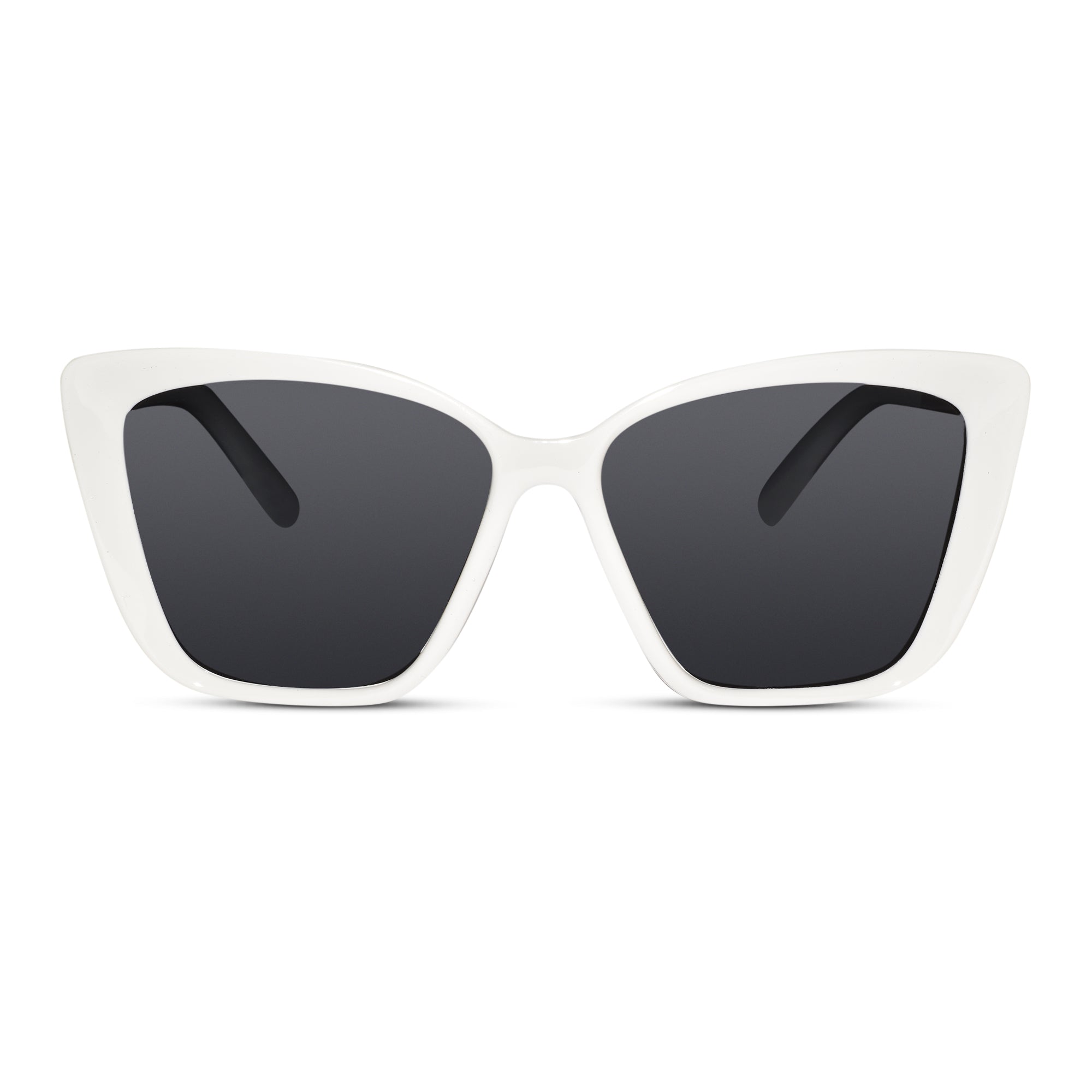 White Color Cat Eye Polarized Flexible Sunglasses For Kids