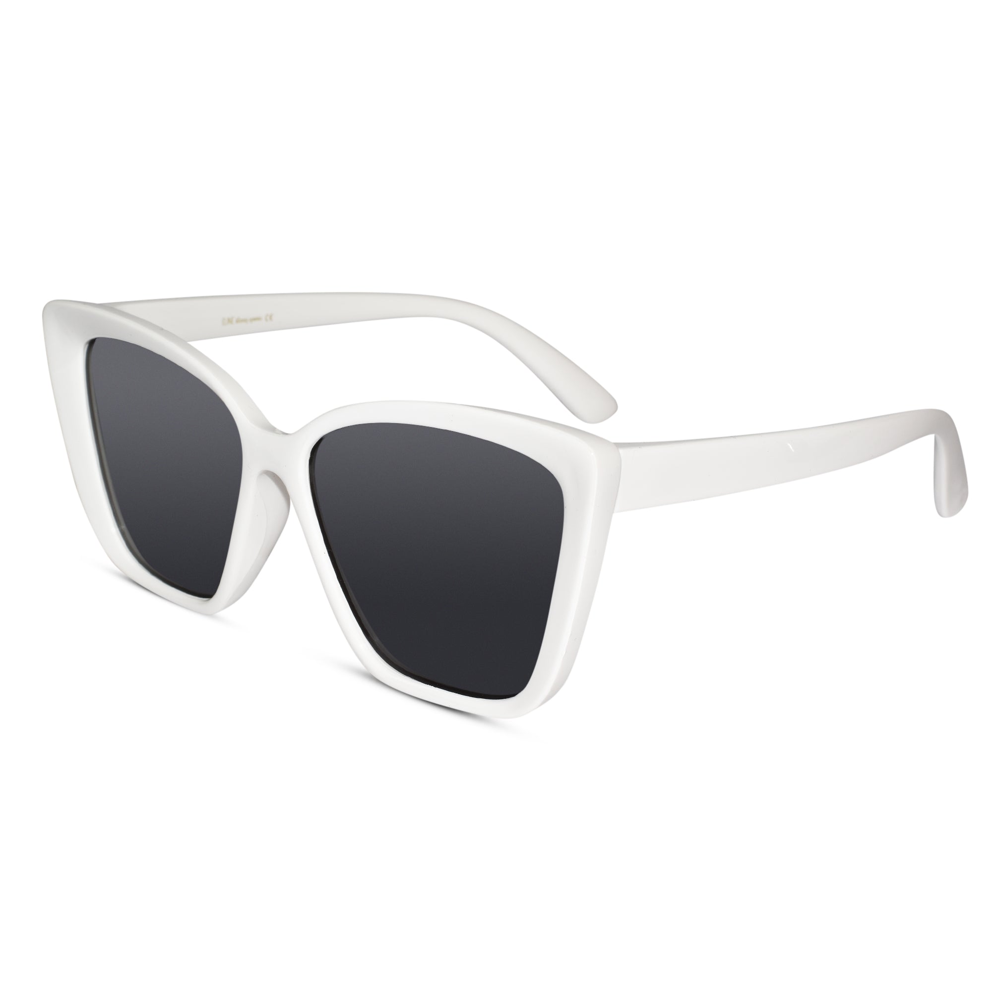 White Color Cat Eye Polarized Flexible Sunglasses For Kids
