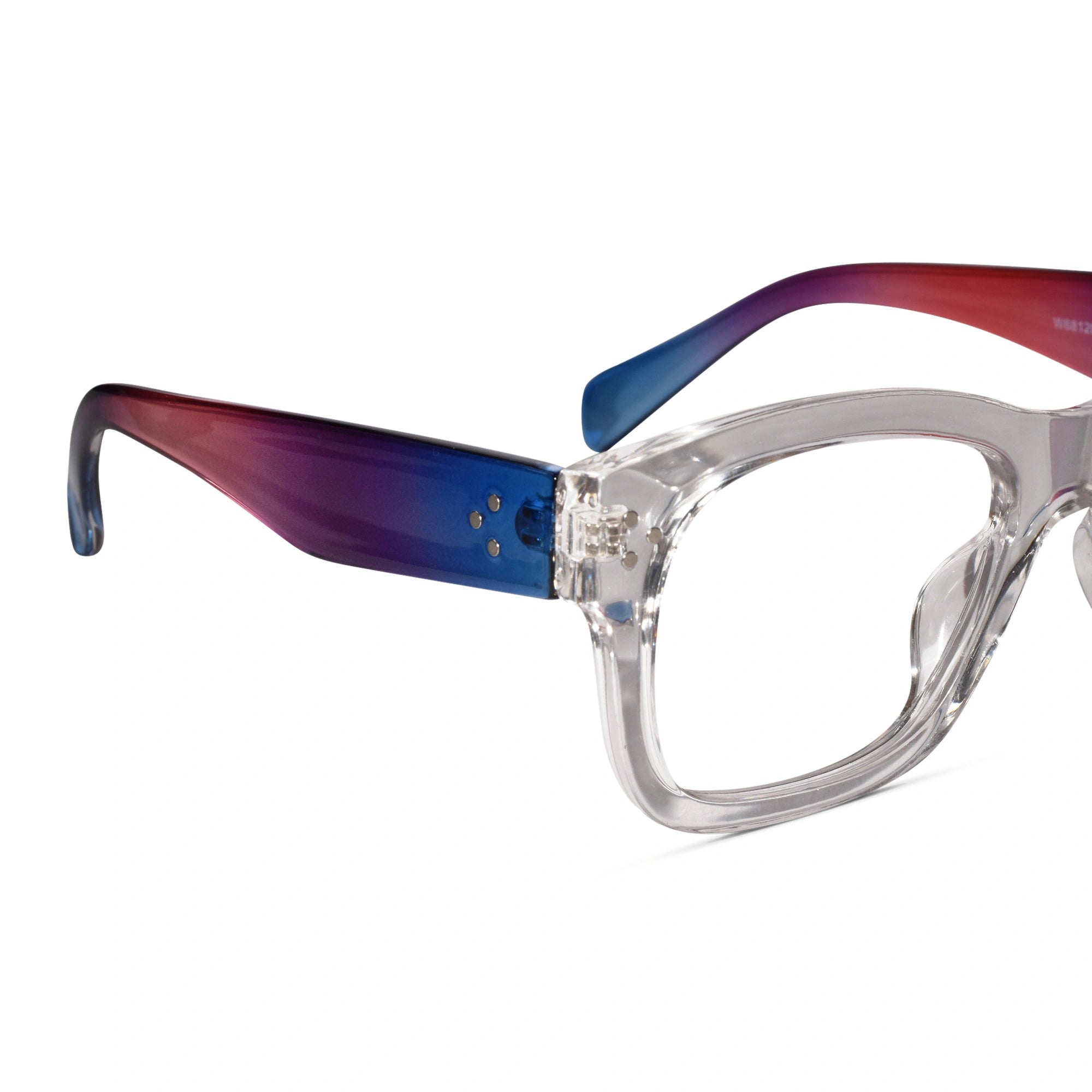 Bold Multi Color Wayfarer Eyeglasses Men & Women LKS68128-PINK