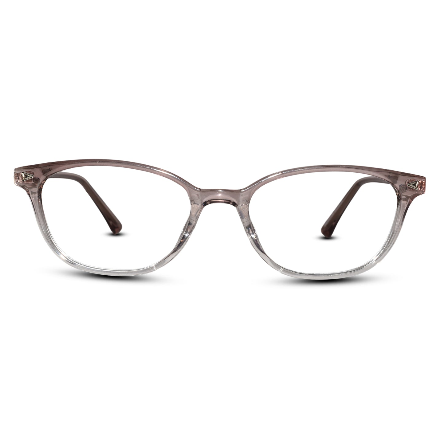 Dual Tone Purple Transparent Cat Eye Glasses For Women