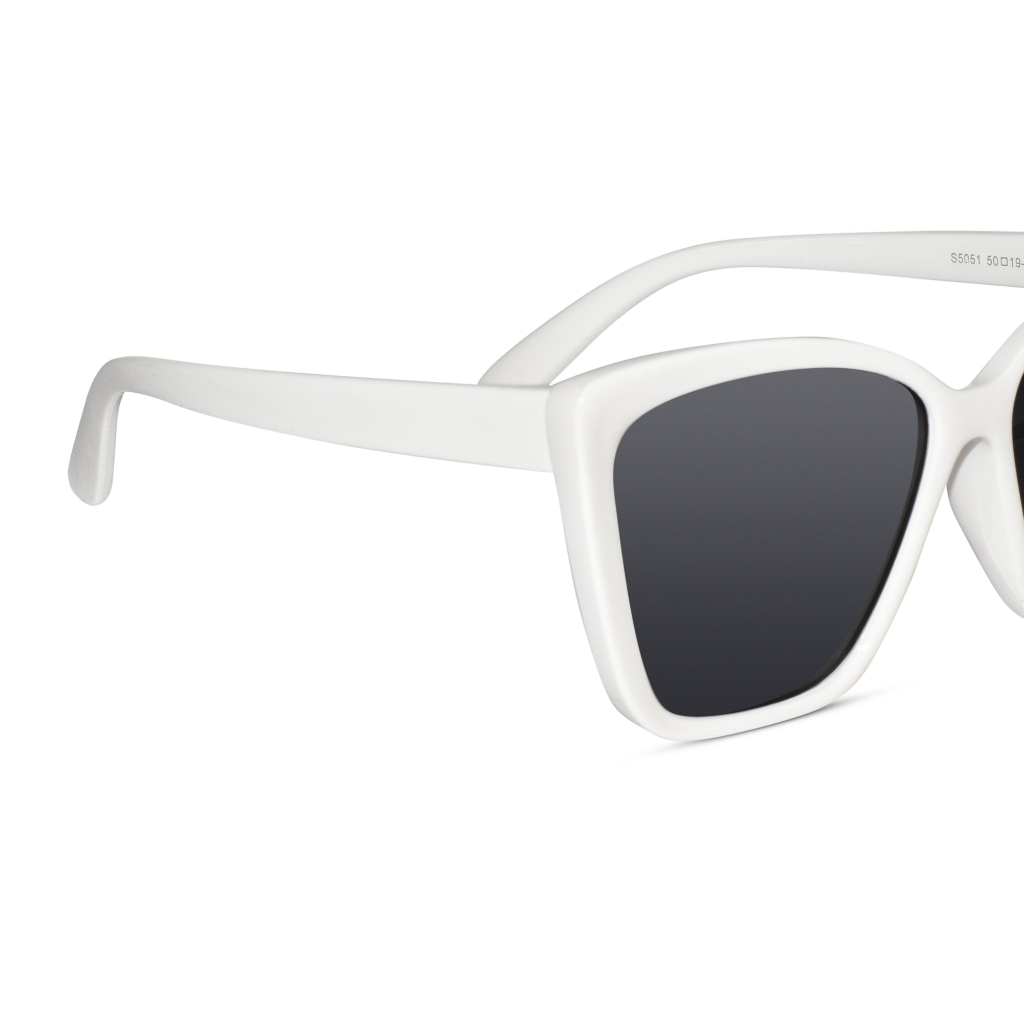 White Color Cat Eye Polarized Flexible Sunglasses For Kids